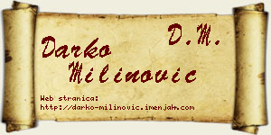 Darko Milinović vizit kartica